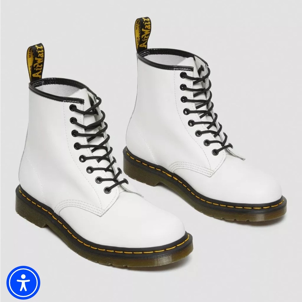 White Doc Martin Boots Size 6 Women’s